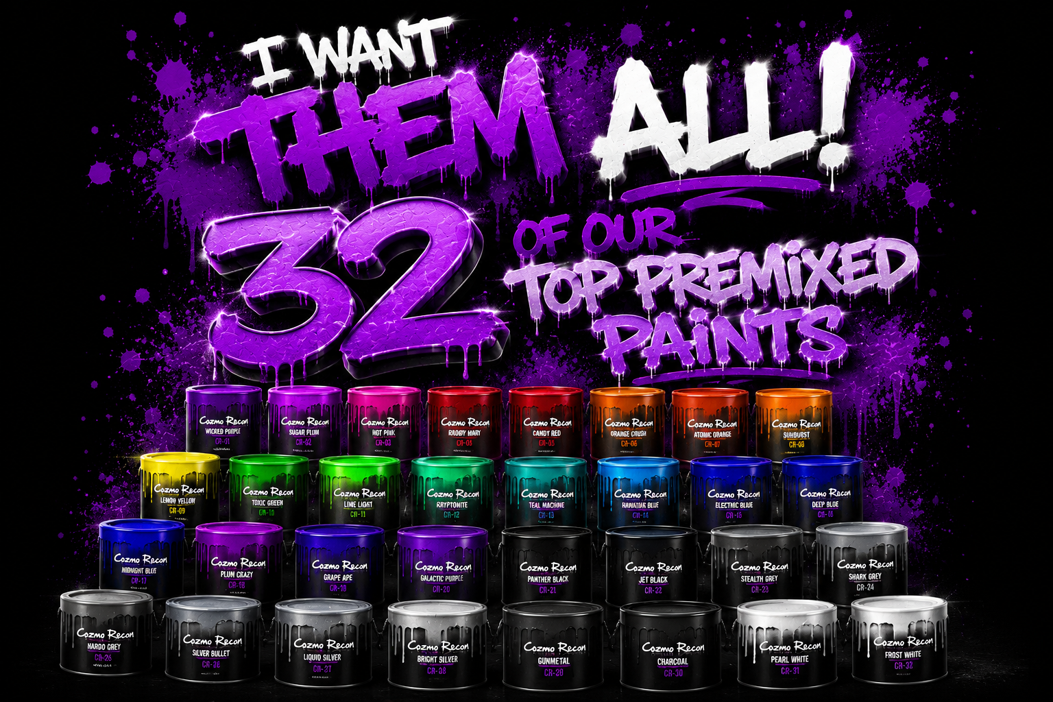 32 Premixed Colors