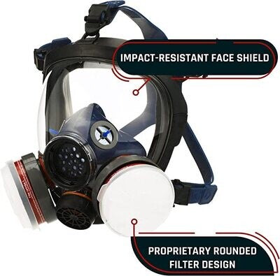 Full Face Chemical & Particulate Respirator (Reusable Eye Protection Mask)