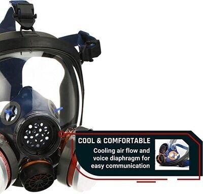 Full Face Chemical & Particulate Respirator (Reusable Eye Protection Mask) - Cozmo Recon